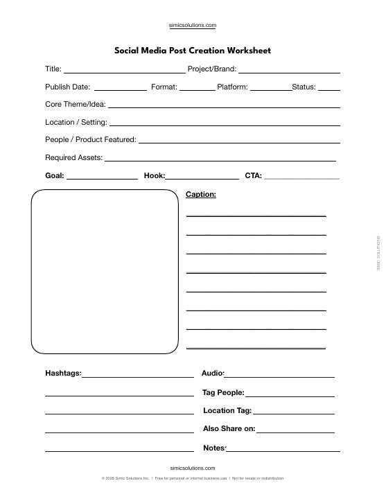 Preview of Social Media Post Creation Package